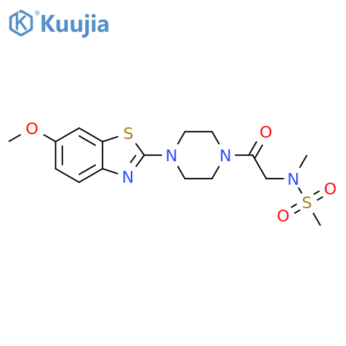 N-{2-[4-(6-methoxy-1,3-benzothiazol-2-yl)piperazin-1-yl]-2-oxoethyl}-N-methylmethanesulfonamide structure