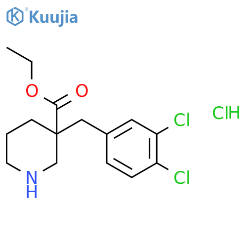Ethyl 3-(3,4-Dichlorobenzyl)piperidine-3-carboxylate Hydrochloride structure