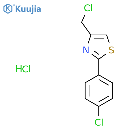 4-(Chloromethyl)-2-(4-chlorophenyl)-1,3-thiazole hydrochloride structure