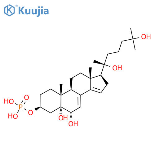 [(3S,5R,6S,9S,10R,13R,17S)-17-[(2S)-2,6-Dihydroxy-6-methylheptan-2-yl]-5,6-dihydroxy-10,13-dimethyl-1,2,3,4,6,9,11,12,16,17-decahydrocyclopenta[a]phenanthren-3-yl] dihydrogen phosphate structure