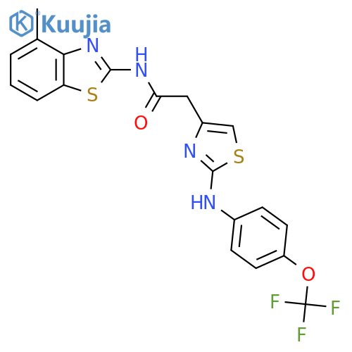 N-(4-methylbenzo[d]thiazol-2-yl)-2-(2-((4-(trifluoromethoxy)phenyl)amino)thiazol-4-yl)acetamide structure