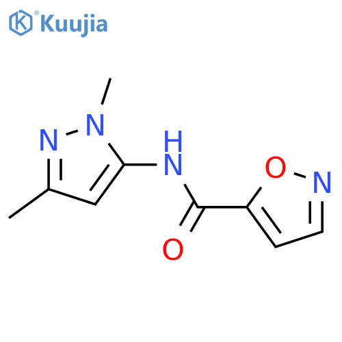 N-(1,3-dimethyl-1H-pyrazol-5-yl)-1,2-oxazole-5-carboxamide structure