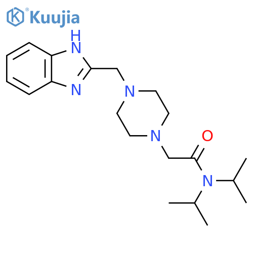 2-{4-(1H-1,3-benzodiazol-2-yl)methylpiperazin-1-yl}-N,N-bis(propan-2-yl)acetamide structure