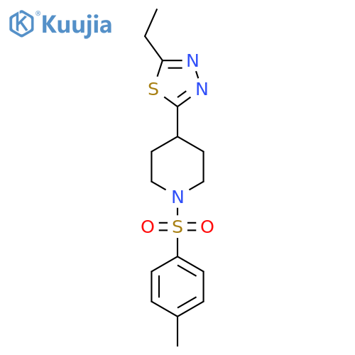 4-(5-ethyl-1,3,4-thiadiazol-2-yl)-1-(4-methylbenzenesulfonyl)piperidine structure