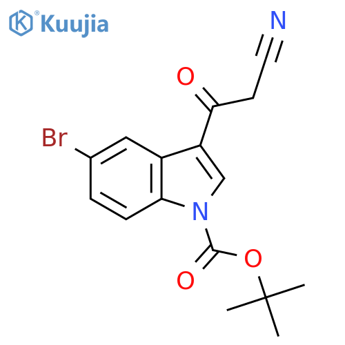 1-Boc-5-bromo-3-cyanoacetylindole structure