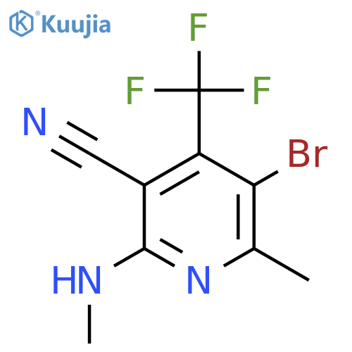 5-Bromo-6-methyl-2-(methylamino)-4-(trifluoromethyl)nicotinonitrile structure