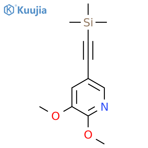 2,3-Dimethoxy-5-((trimethylsilyl)ethynyl)pyridine structure