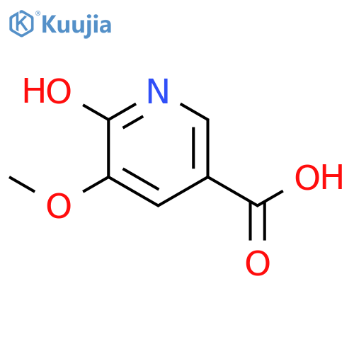 6-hydroxy-5-methoxypyridine-3-carboxylic acid structure