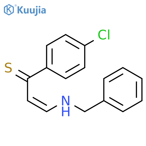 2-Propene-1-thione, 1-(4-chlorophenyl)-3-[(phenylmethyl)amino]-, (Z)- structure