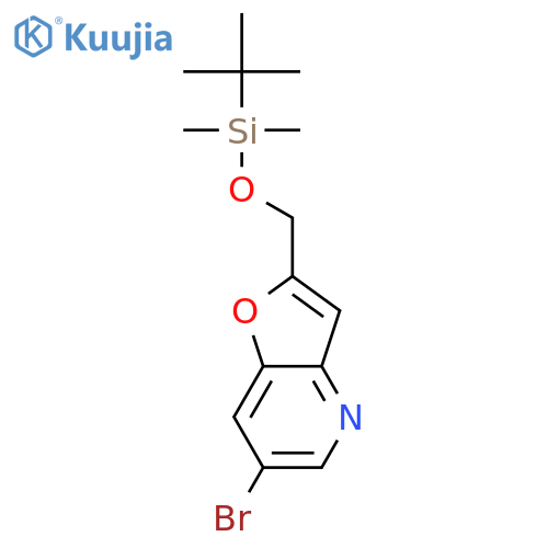 6-Bromo-2-((tert-butyldimethylsilyloxy)methyl)-furo3,2-bpyridine structure