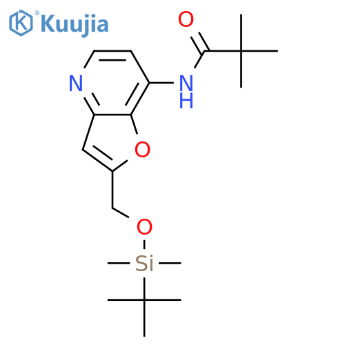 N-(2-((tert-Butyldimethylsilyloxy)methyl)furo3,2-bpyridin-7-yl)pivalamide structure