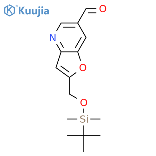 2-((tert-Butyldimethylsilyloxy)methyl)furo3,2-bpyridine-6-carbaldehyde structure