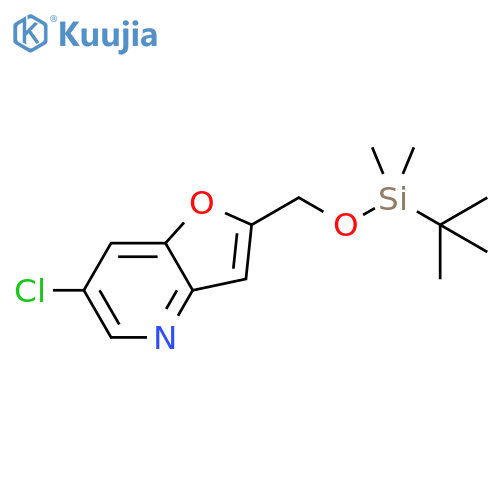 2-((tert-Butyldimethylsilyloxy)methyl)-6-chlorofuro3,2-bpyridine structure