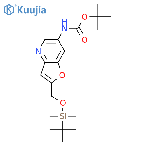 tert-Butyl 2-((tert-Butyldimethylsilyloxy)methyl)furo3,2-bpyridin-6-ylcarbamate structure