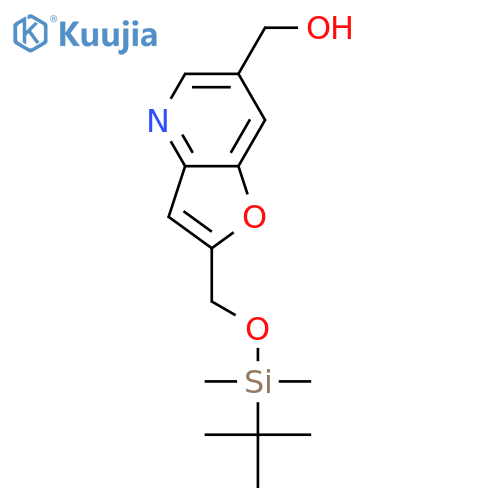 (2-((tert-Butyldimethylsilyloxy)methyl)furo3,2-bpyridin-6-yl)methanol structure