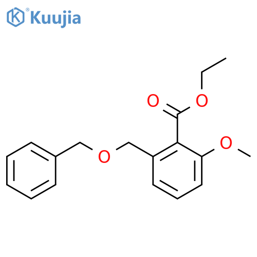 2-Benzyloxymethyl-6-methoxy-benzoic acid ethyl ester structure