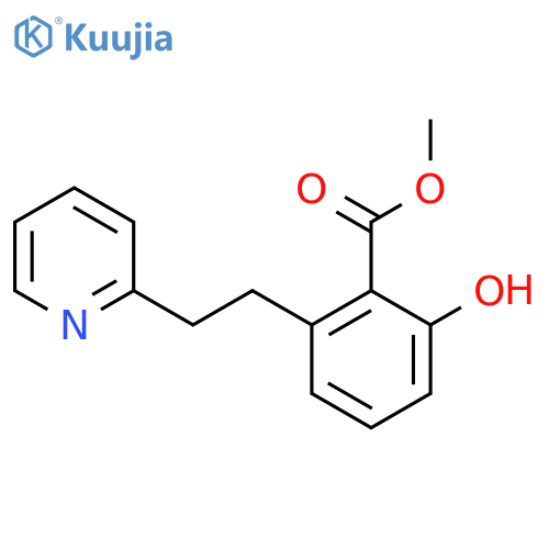 2-Hydroxy-6-(2-pyridin-2-yl-ethyl)-benzoic acid methyl ester structure
