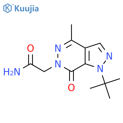 2-{1-tert-butyl-4-methyl-7-oxo-1H,6H,7H-pyrazolo3,4-dpyridazin-6-yl}acetamide structure