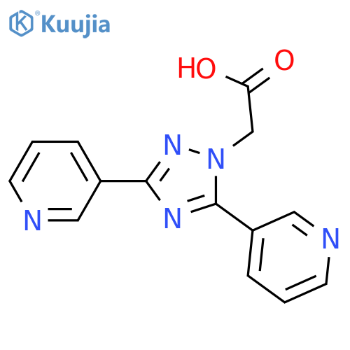 2-(3,5-Di(pyridin-3-yl)-1H-1,2,4-triazol-1-yl)acetic acid structure