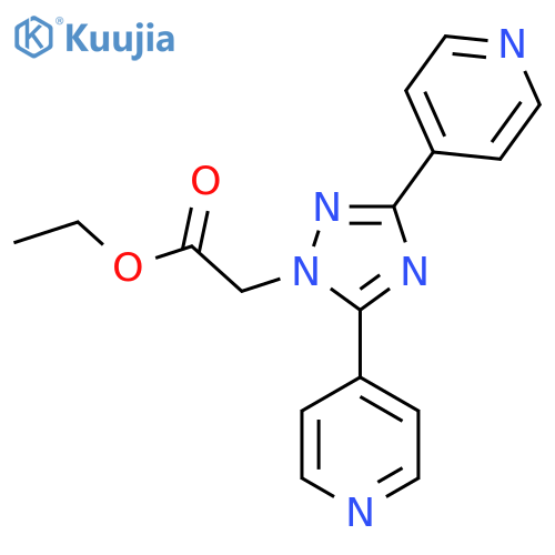 Ethyl 2-(3,5-di(pyridin-4-yl)-1H-1,2,4-triazol-1-yl)acetate structure