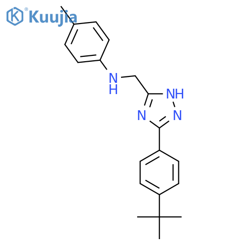 N-((5-(4-(tert-Butyl)phenyl)-1H-1,2,4-triazol-3-yl)methyl)-4-methylaniline structure
