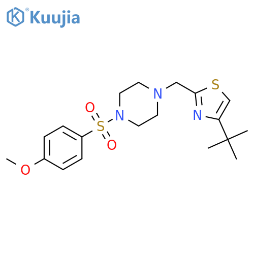 1-(4-tert-butyl-1,3-thiazol-2-yl)methyl-4-(4-methoxybenzenesulfonyl)piperazine structure