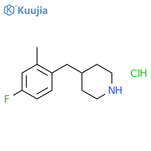 4-(4-Fluoro-2-methyl-benzyl)-piperidine Hydrochloride structure