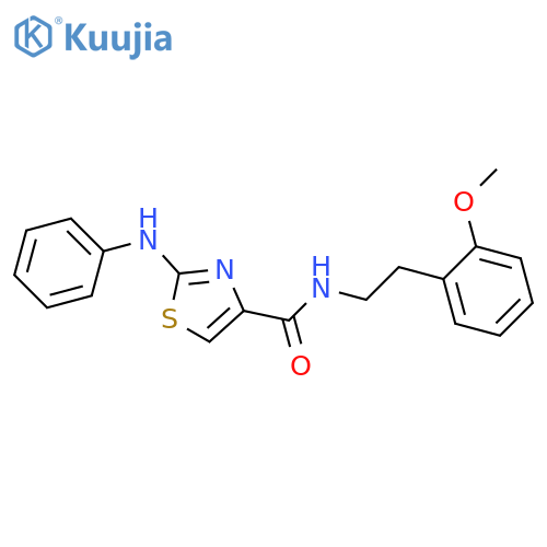 N-2-(2-methoxyphenyl)ethyl-2-(phenylamino)-1,3-thiazole-4-carboxamide structure
