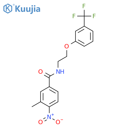 3-methyl-4-nitro-N-{2-3-(trifluoromethyl)phenoxyethyl}benzamide structure