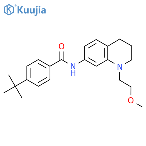 4-tert-butyl-N-1-(2-methoxyethyl)-1,2,3,4-tetrahydroquinolin-7-ylbenzamide structure
