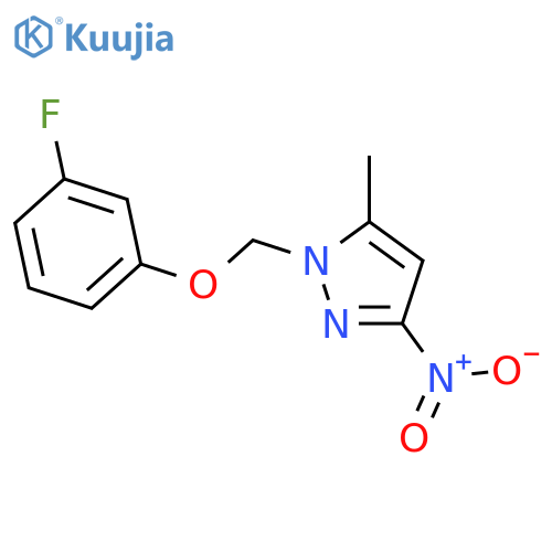 1-(3-Fluoro-phenoxymethyl)-5-methyl-3-nitro-1H-pyrazole structure
