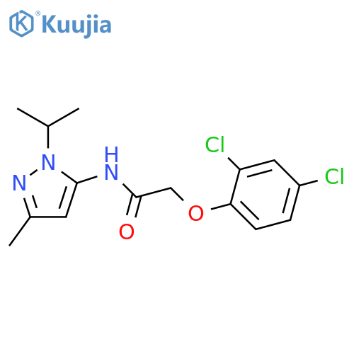 2-(2,4-dichlorophenoxy)-N-[3-methyl-1-(propan-2-yl)-1H-pyrazol-5-yl]acetamide structure