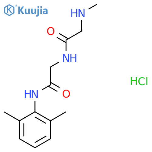 N-{(2,6-dimethylphenyl)carbamoylmethyl}-2-(methylamino)acetamide hydrochloride structure