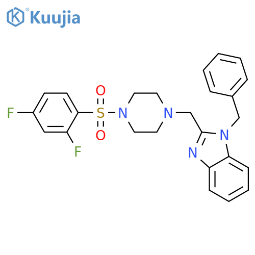 1-benzyl-2-{[4-(2,4-difluorobenzenesulfonyl)piperazin-1-yl]methyl}-1H-1,3-benzodiazole structure