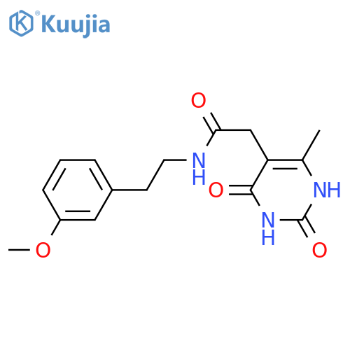 N-2-(3-methoxyphenyl)ethyl-2-(6-methyl-2,4-dioxo-1,2,3,4-tetrahydropyrimidin-5-yl)acetamide structure