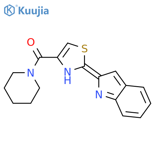 2-4-(piperidine-1-carbonyl)-1,3-thiazol-2-yl-1H-indole structure