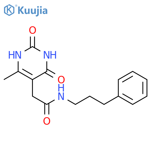 2-(6-methyl-2,4-dioxo-1,2,3,4-tetrahydropyrimidin-5-yl)-N-(3-phenylpropyl)acetamide structure