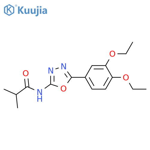 N-5-(3,4-diethoxyphenyl)-1,3,4-oxadiazol-2-yl-2-methylpropanamide structure