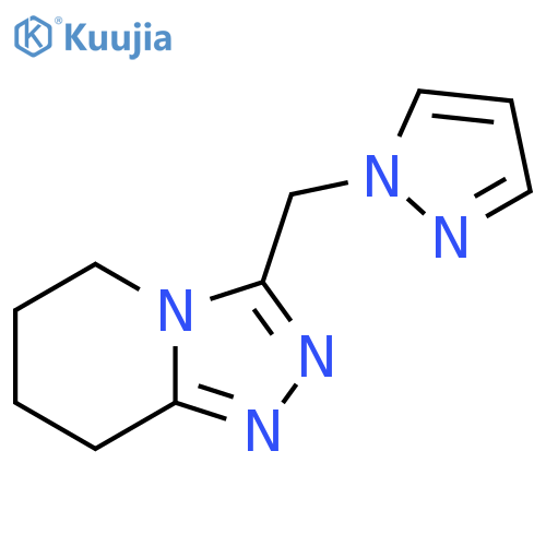 3-((1H-Pyrazol-1-yl)methyl)-5,6,7,8-tetrahydro-[1,2,4]triazolo[4,3-a]pyridine structure