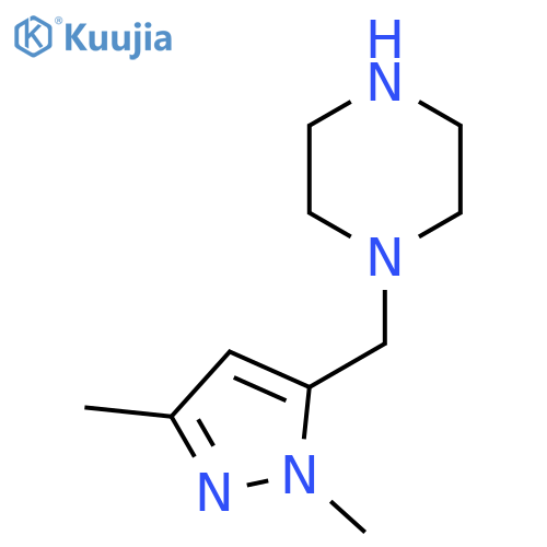1-(1,3-dimethyl-1H-pyrazol-5-yl)methylpiperazine structure