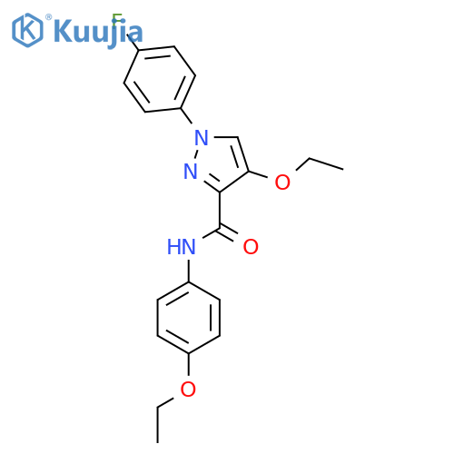 4-ethoxy-N-(4-ethoxyphenyl)-1-(4-fluorophenyl)-1H-pyrazole-3-carboxamide structure