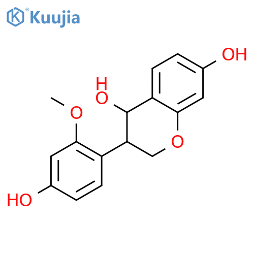 (3R,4S)-3-(4-hydroxy-2-methoxyphenyl)-3,4-dihydro-2H-chromene-4,7-diol structure