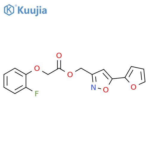 5-(furan-2-yl)-1,2-oxazol-3-ylmethyl 2-(2-fluorophenoxy)acetate structure