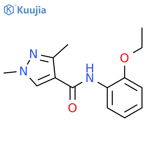 N-(2-ethoxyphenyl)-1,3-dimethyl-1H-pyrazole-4-carboxamide structure