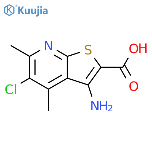 3-Amino-5-chloro-4,6-dimethylthieno[2,3-b]pyridine-2-carboxylic acid structure