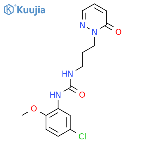 1-(5-chloro-2-methoxyphenyl)-3-3-(6-oxo-1,6-dihydropyridazin-1-yl)propylurea structure