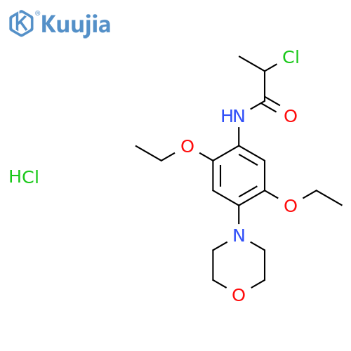 2-chloro-N-[2,5-diethoxy-4-(morpholin-4-yl)phenyl]propanamide hydrochloride structure