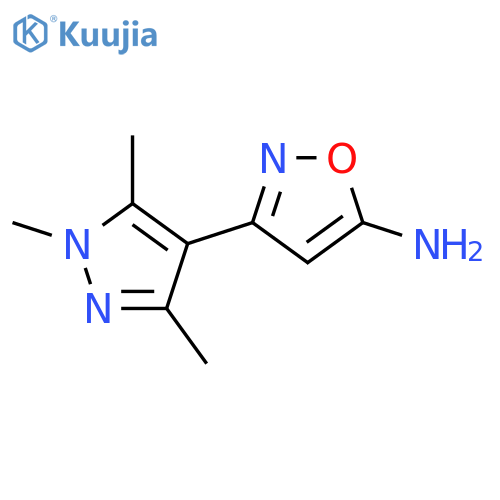 3-(trimethyl-1H-pyrazol-4-yl)-1,2-oxazol-5-amine structure