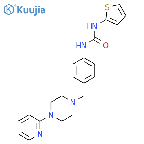 1-(4-{4-(pyridin-2-yl)piperazin-1-ylmethyl}phenyl)-3-(thiophen-2-yl)urea structure