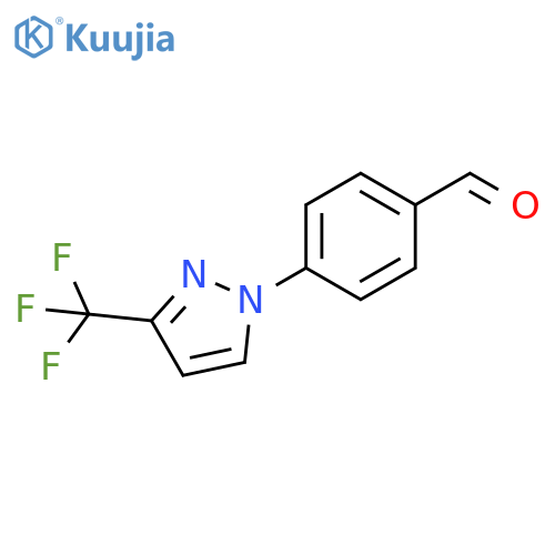 4-[3-(trifluoromethyl)-1H-pyrazol-1-yl]benzaldehyde structure